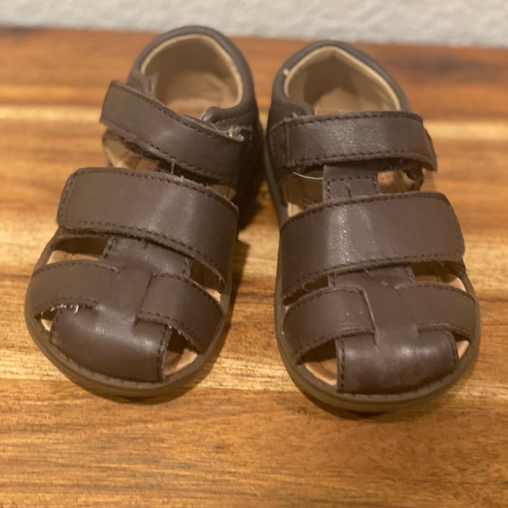 Infant Boys' Stride Rite SR Emerson Sandal Little Kid Brown Leather, 6M